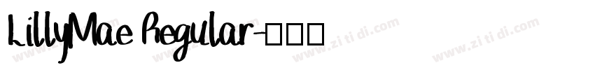 LillyMae Regular字体转换